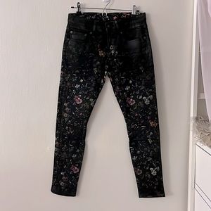 R13 | Floral Print Skinny Jeans